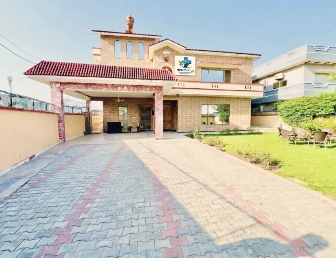 Front of the Health Plus rehab building in Bani Gala, Islamabad
